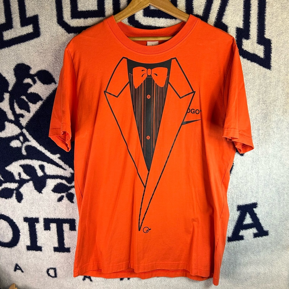 Nike Off-White Orange Tuxedo Graphic Tee Size Large Virgil T Shirt Mens
